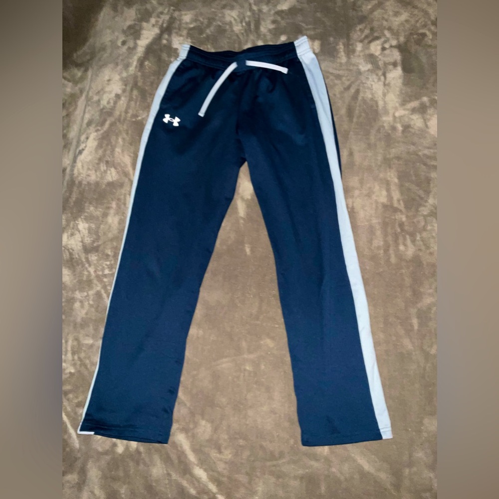 Under Armour Logo Kids Navy and Gray Joggers SZ Large
